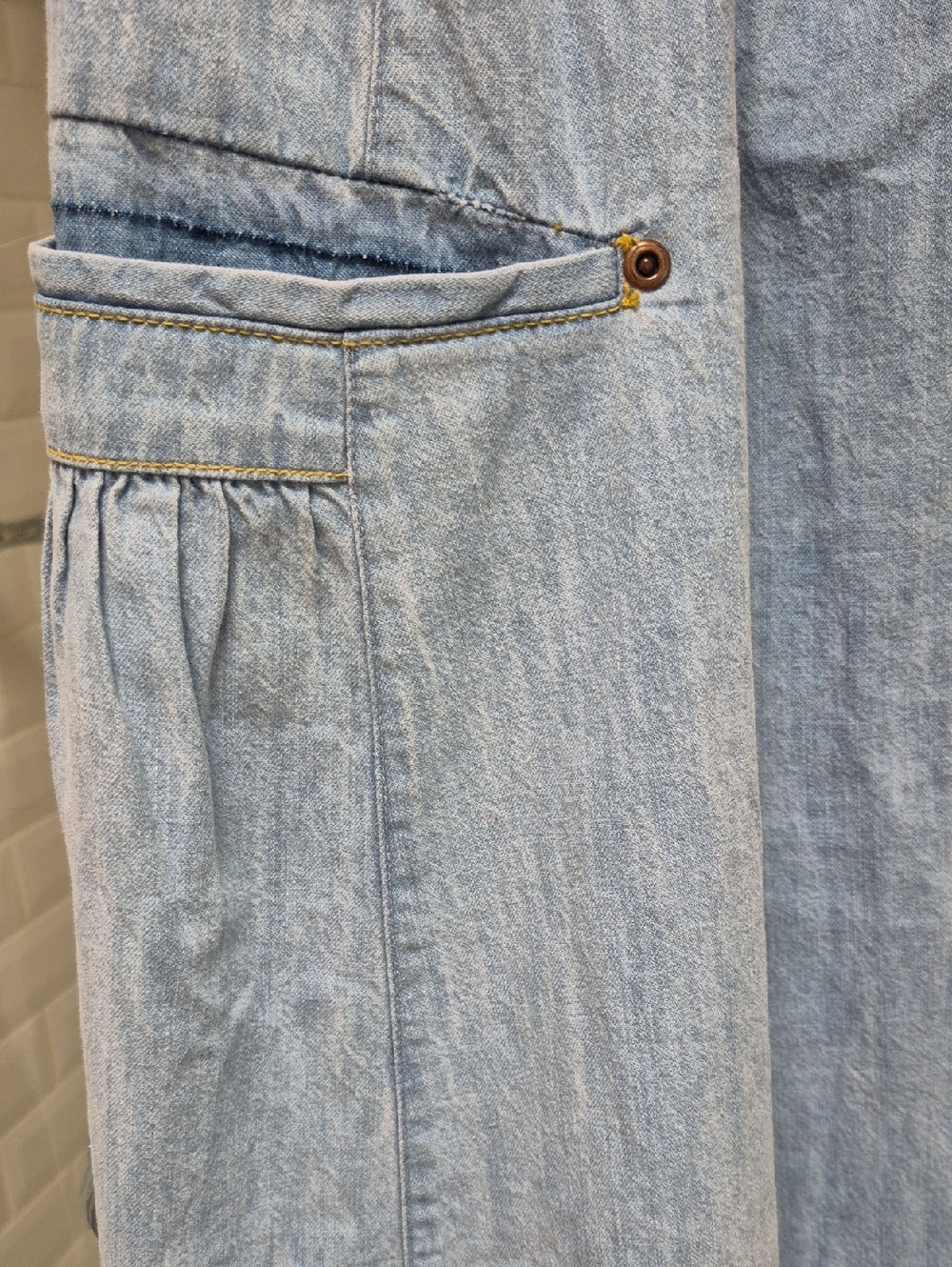 NWT Free People Lt. Blue Denim Summer Maxi Dress Retail $168 Sz Small - Picture 5 of 8